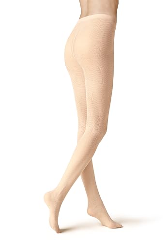KUNERT Damen Strumpfhosen Fancy Wave 30 den appearance champagne 1518 44-46 von KUNERT