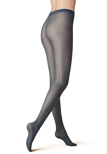 KUNERT Damen Strumpfhosen Graphic Zigzack Fashion dark denim 1620 42-44 von KUNERT