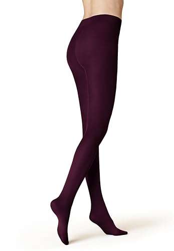 KUNERT Damen Strumpfhosen Velvet 40 semi-blickdicht matt-schimmernd 40 DEN dark raisin 1640 40-42 von KUNERT