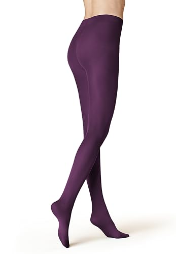 KUNERT Damen Strumpfhosen Velvet 40 semi-blickdicht matt-schimmernd 40 DEN deep-purple 1522 44-46 von KUNERT