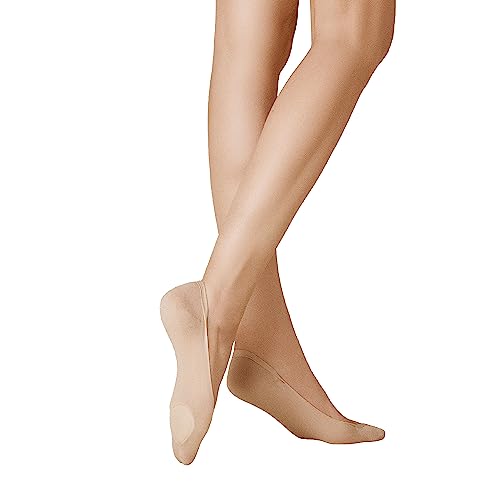 KUNERT Damen Füßlinge Velvet Ballerina antirutsch 80 DEN Puder 3550 35/38 von KUNERT