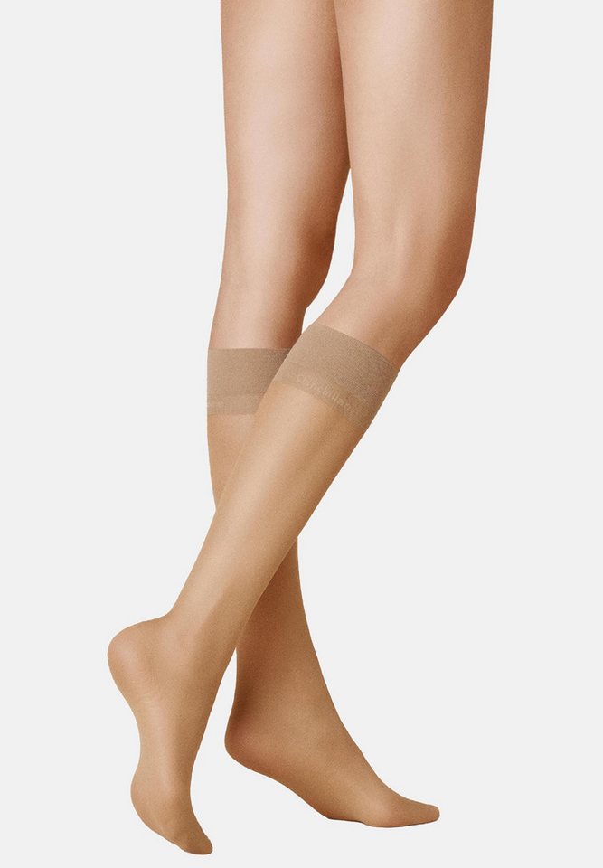 KUNERT Feinkniestrümpfe Chinchillan Run Stop 20 (1-Paar) Kniestrümpfe mit Laufmaschenstopp von KUNERT