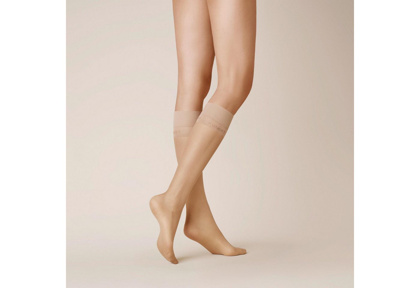 KUNERT Feinkniestrümpfe Perfect Shine 15 (1-Paar) Kniestrümpfe mit leichtem Schimmer von KUNERT