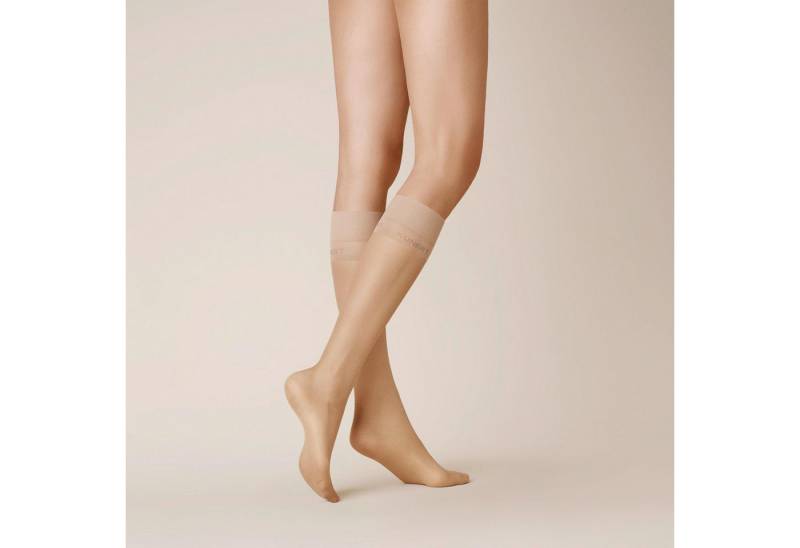 KUNERT Feinkniestrümpfe Perfect Shine 15 (1-Paar) Kniestrümpfe mit leichtem Schimmer von KUNERT