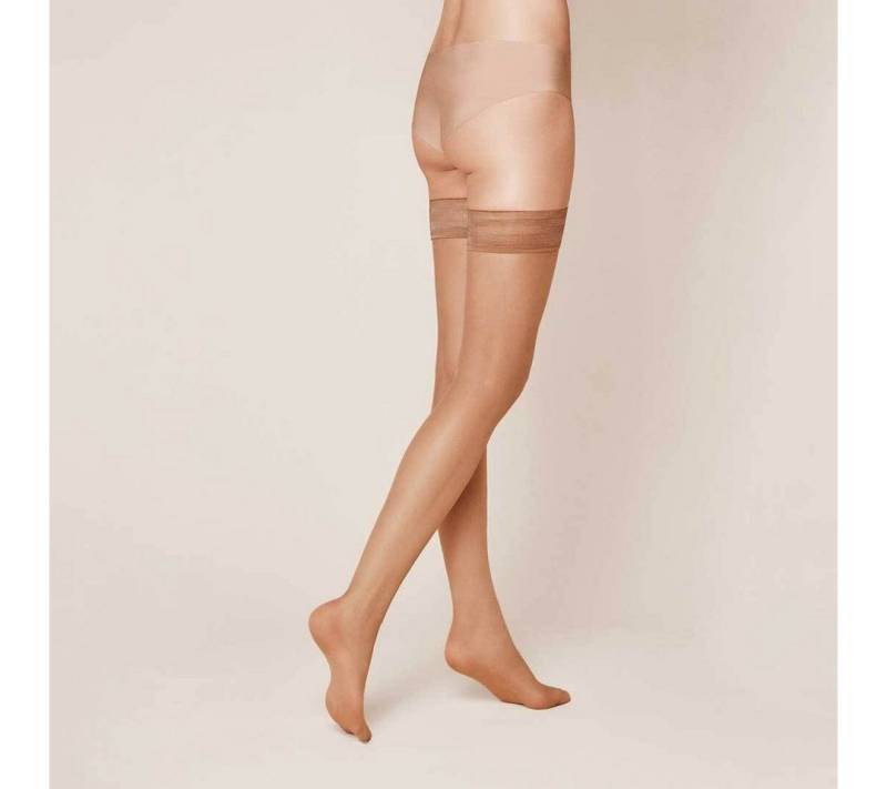 KUNERT Feinstrümpfe Beauty 7 (1-Paar) Hauchdünne Halterlose Strümpfe in natürlichem Nude-Look von KUNERT