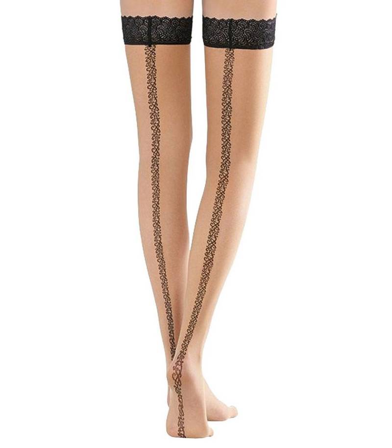 KUNERT Halterlose Strümpfe EXQISIT BACHSEAM (Packung, 1-Paar, 1 Paar) transparent & matt von KUNERT