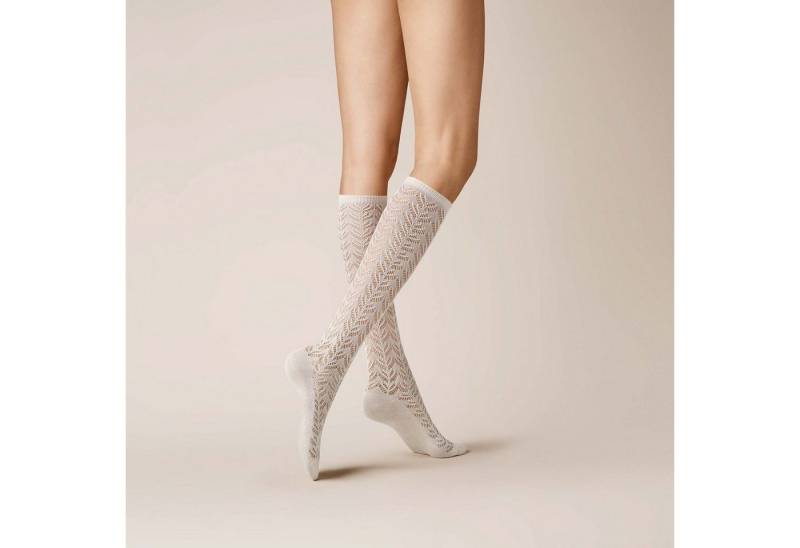 KUNERT Kniestrümpfe Ajour (1-Paar) Kniestrümpfe mit Häkel-Struktur von KUNERT