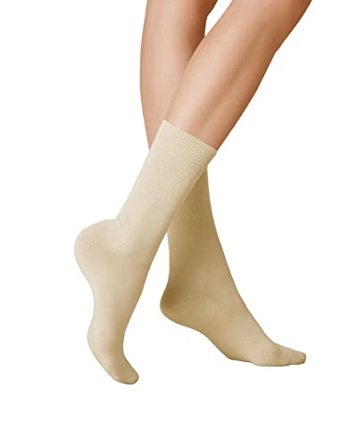 KUNERT Damen Socken Liz druckfreier Bund Vanilla 6790 39/42 von KUNERT