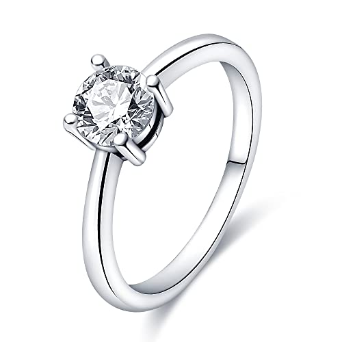 KUNSIR 925 Sterling Silber Ringe für Damen Liebesknoten Ringe Finger Federringe Schmuck Geschenke gekreuzte Ringe für Frauen mit Zirkonia Größe von KUNSIR