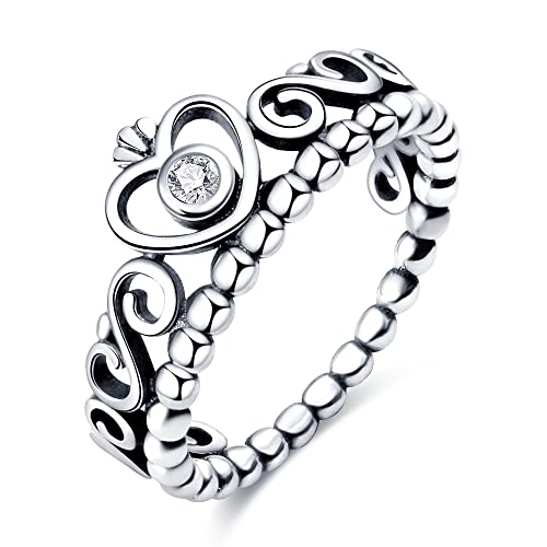 KUNSIR 925 Sterling Silber Ringe für Damen Liebesknoten Ringe Finger Federringe Schmuck Geschenke gekreuzte Ringe für Frauen mit Zirkonia Größe von KUNSIR