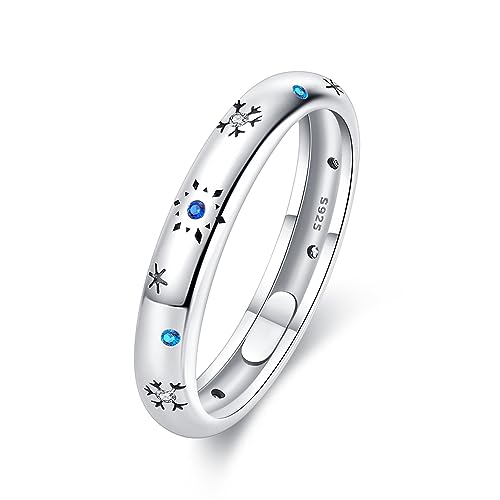 KUNSIR 925 Sterling Silber Ringe für Damen Liebesknoten Ringe Finger Federringe Schmuck Geschenke gekreuzte Ringe für Frauen mit Zirkonia Größe von KUNSIR