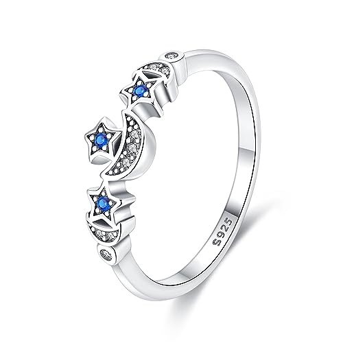 KUNSIR 925 Sterling Silber Ringe für Damen Liebesknoten Ringe Finger Federringe Schmuck Geschenke gekreuzte Ringe für Frauen mit Zirkonia Größe von KUNSIR