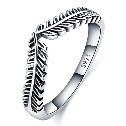 KUNSIR 925 Sterling Silber Ringe für Damen Liebesknoten Ringe Finger Federringe Schmuck Geschenke gekreuzte Ringe für Frauen mit Zirkonia Größe von KUNSIR