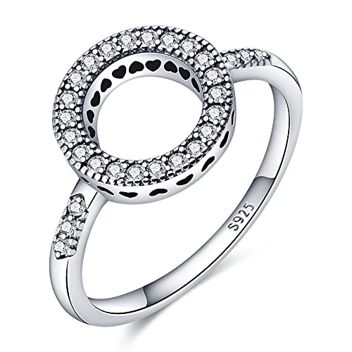 KUNSIR 925 Sterling Silber Ringe für Damen Liebesknoten Ringe Finger Federringe Schmuck Geschenke gekreuzte Ringe für Frauen mit Zirkonia Größe von KUNSIR