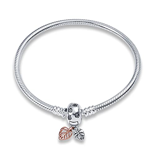 KUNSIR Armbänder Damen Moments Schlangen-Gliederarmband für Bead Charm,Armkette Silber 925 Mit Pandora Bead Charm, Valentinstag Muttertag Geburtstags Geschenk von KUNSIR
