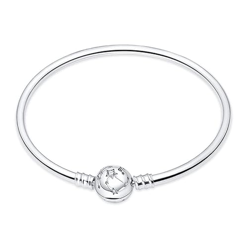KUNSIR Armbänder Damen Moments Schlangen-Gliederarmband für Bead Charm,Armkette Silber 925 Mit Pandora Bead Charm, Valentinstag Muttertag Geburtstags Geschenk von KUNSIR