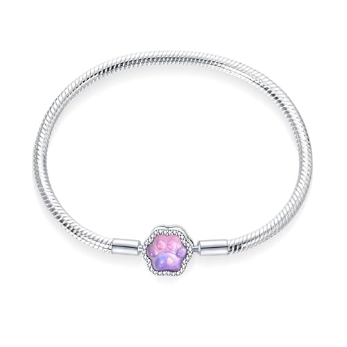 KUNSIR Armbänder Damen Moments Schlangen-Gliederarmband für Bead Charm,Armkette Silber 925 Mit Pandora Bead Charm, Valentinstag Muttertag Geburtstags Geschenk von KUNSIR
