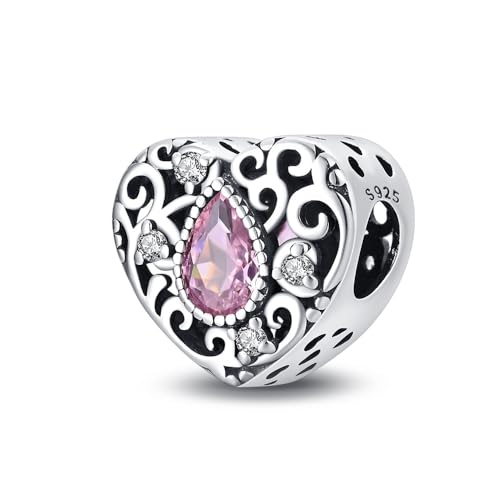 KUNSIR Charm Anhänger Damen 925 Sterling Silber für Armband Charms Beads passend für Pandora Armband und Halskette, Kompatibel mit Europäischen Armbänder für Frauen Mädchen von KUNSIR