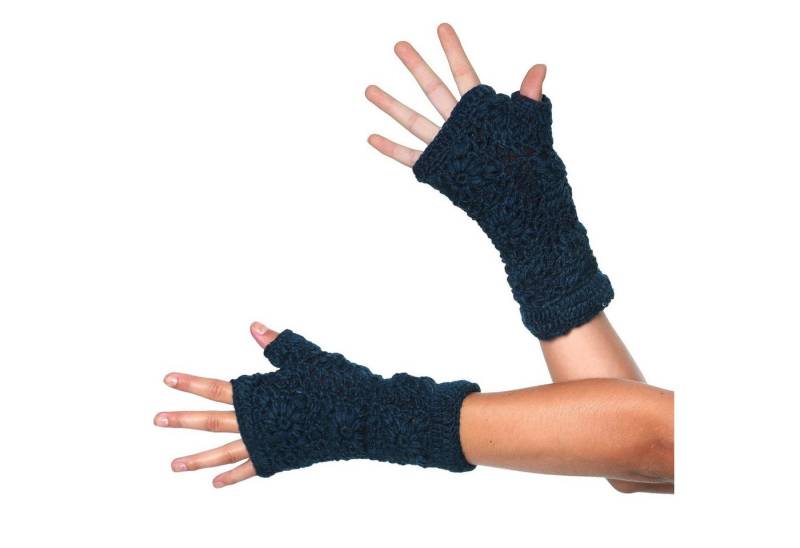 KUNST UND MAGIE Armstulpen Armstulpen Stulpen Handwärmer Wolle+Fleecefutter Strickstulpen Boho von KUNST UND MAGIE
