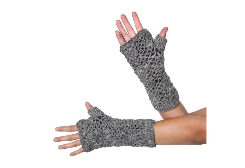 KUNST UND MAGIE Armstulpen Armstulpen Stulpen Handwärmer Wolle+Fleecefutter Strickstulpen Boho von KUNST UND MAGIE