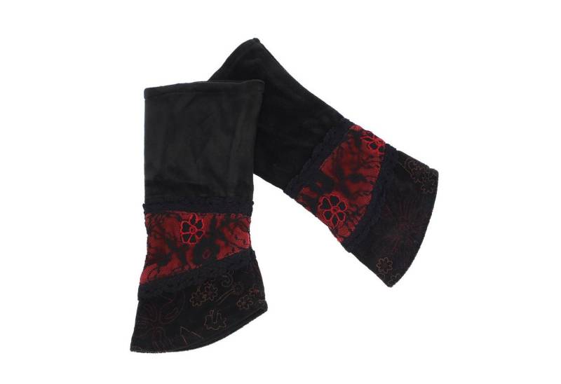 KUNST UND MAGIE Armstulpen Kunst&Magie Damen Samt Armstulpen Stulpen Handwärmer Handschuhe+Spitze von KUNST UND MAGIE