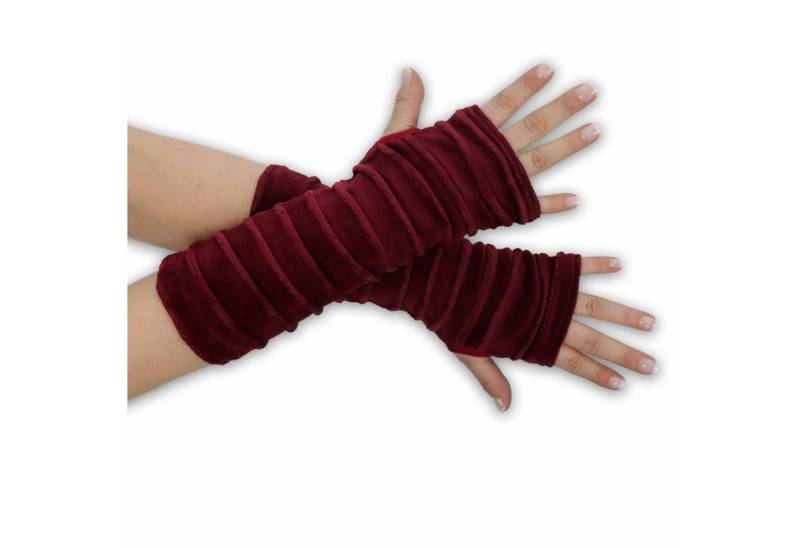 KUNST UND MAGIE Armstulpen Kunst und Magie Samt Armstulpen Stulpen Handwärmer Handschuhe Boho von KUNST UND MAGIE