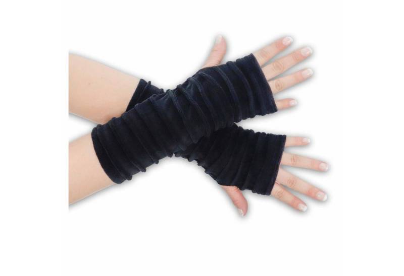KUNST UND MAGIE Armstulpen Kunst und Magie Samt Armstulpen Stulpen Handwärmer Handschuhe Boho von KUNST UND MAGIE
