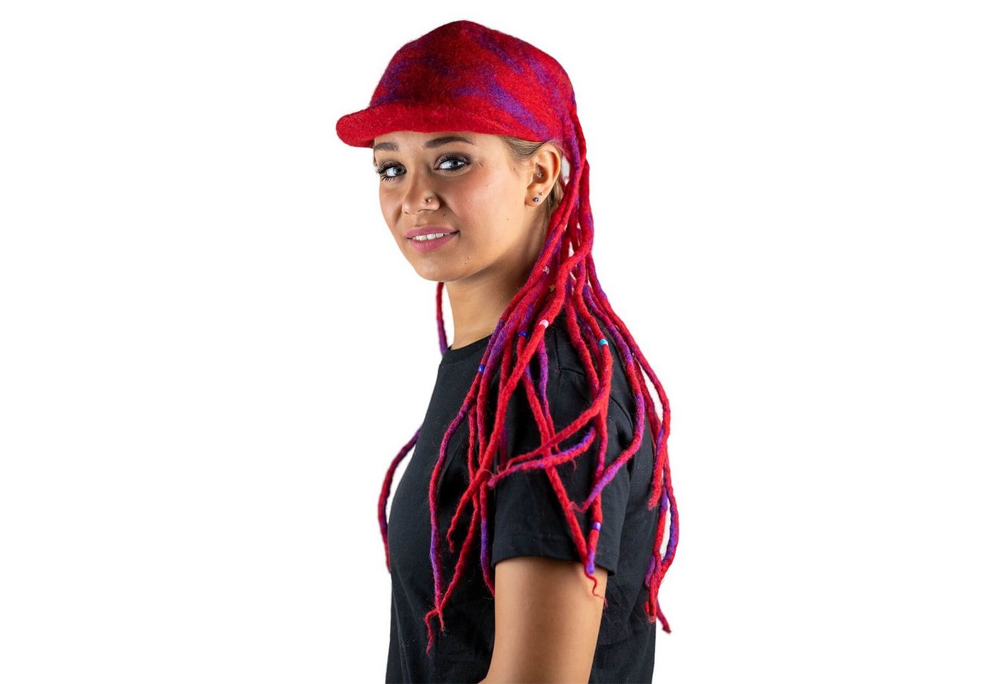 KUNST UND MAGIE Ballonmütze Kunst und Magie Bunter Dreadlock Hut aus Filz Hippie Goa Filzhut KUNST UND MAGIE Ballonmütze Kunst und Magie Bunter Dreadlock Hut aus Filz Hippie Goa Filzhut von KUNST UND MAGIE
