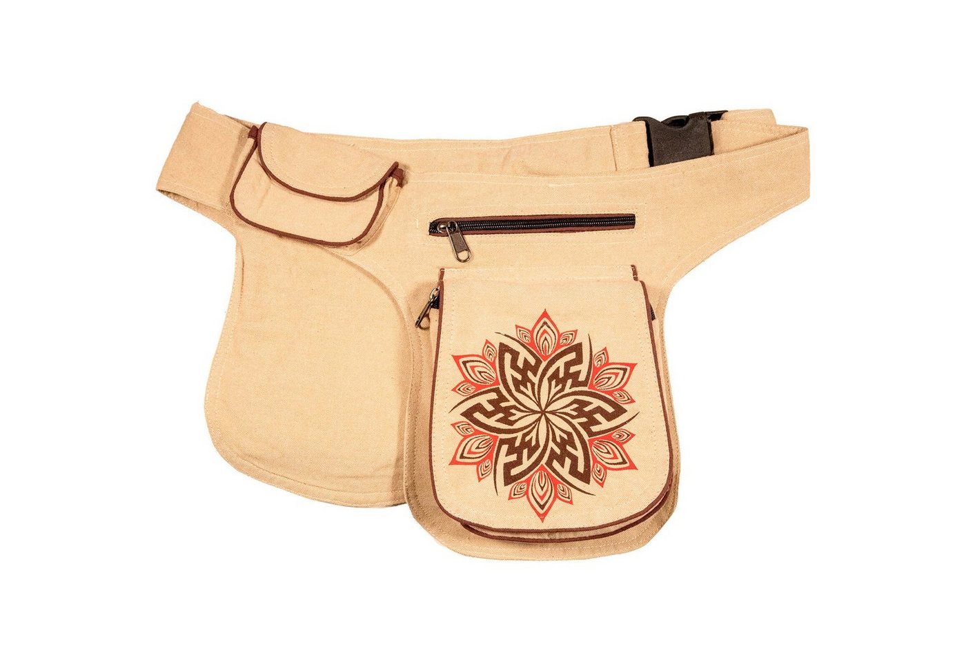 KUNST UND MAGIE Bauchtasche Doppelte Bauchtasche Psychedelic Mandala Gürteltasche Hipbag Sidebag von KUNST UND MAGIE