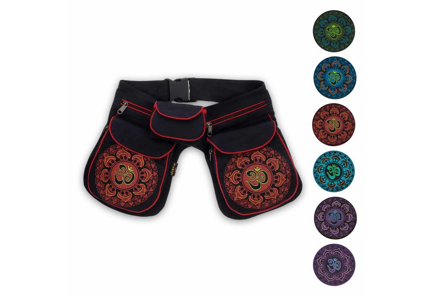 KUNST UND MAGIE Bauchtasche OM Mandala Doppel Bauchtasche Hüfttasche Mandala Gürteltasche Sidebag KUNST UND MAGIE Bauchtasche OM Mandala Doppel Bauchtasche Hüfttasche Mandala Gürteltasche Sidebag von KUNST UND MAGIE