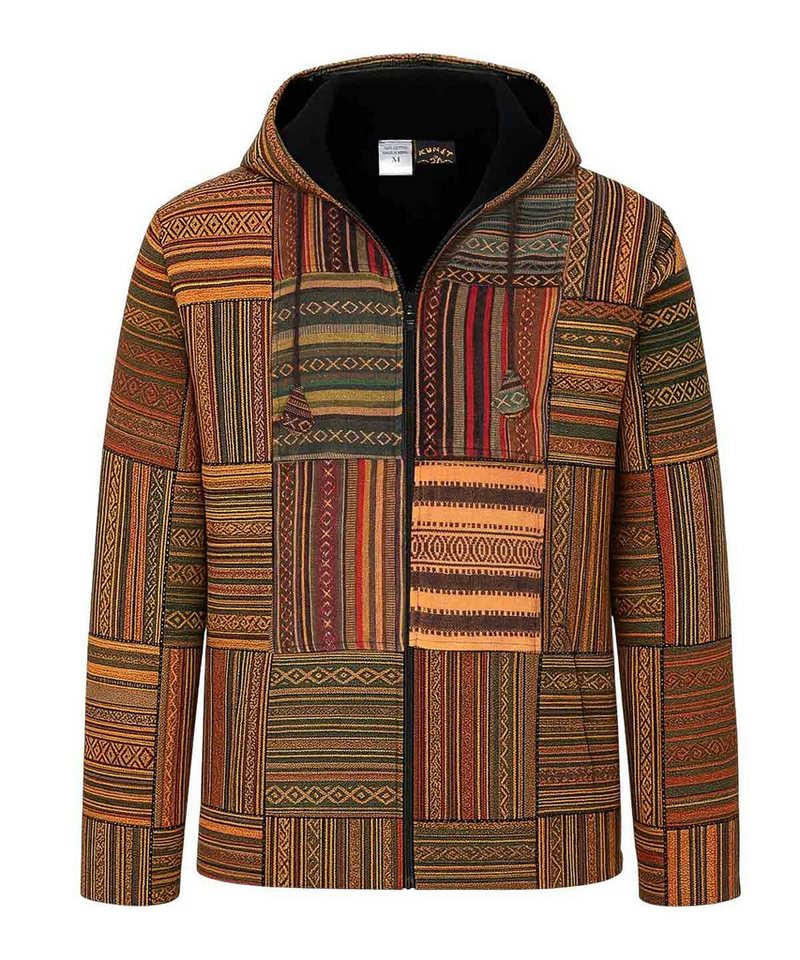 KUNST UND MAGIE Blouson KUNST&MAGIE Baja Jerga Unisex Patchwork Hoodie+Kapuze Jacke von KUNST UND MAGIE