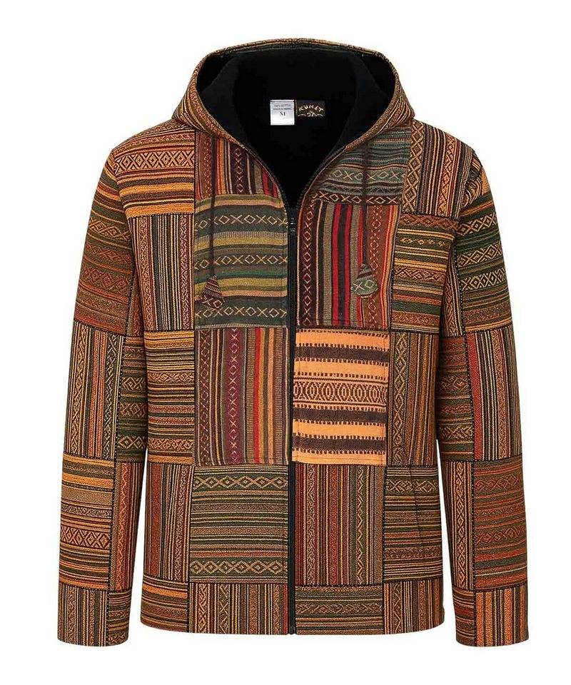 KUNST UND MAGIE Blouson KUNST&MAGIE Baja Jerga Unisex Patchwork Hoodie+Kapuze Jacke von KUNST UND MAGIE