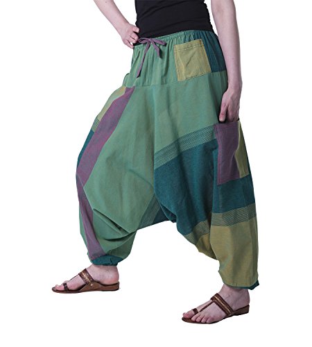 Kunst und Magie Bunte Aladin Haremshose, Farbe:Grün von Kunst und Magie