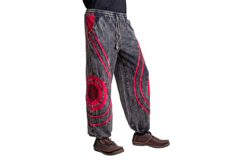 KUNST UND MAGIE Cargohose Hippiehose Blume des Lebens Pluderhose Haremshose Flower of Life Baggy KUNST UND MAGIE Cargohose Hippiehose Blume des Lebens Pluderhose Haremshose Flower of Life Baggy von KUNST UND MAGIE