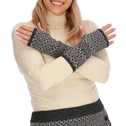 Kunst und Magie Damen Armstulpen Stulpen Handwärmer Pulswärmer Handschuhe Lammwolle Strick von Kunst und Magie