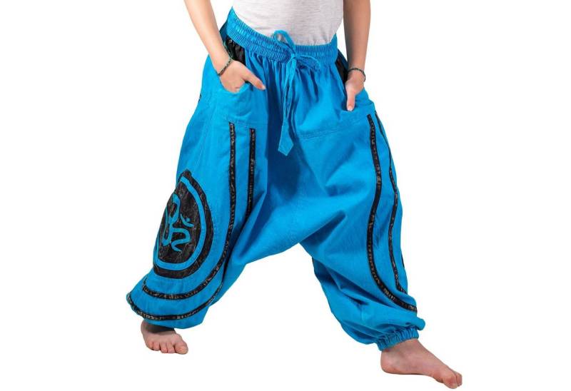 KUNST UND MAGIE Haremshose/Jodhpur-Hose Kunst&Magie Coole Kinder Haremshose Aladin Hose Hippie Stonewashed OM von KUNST UND MAGIE
