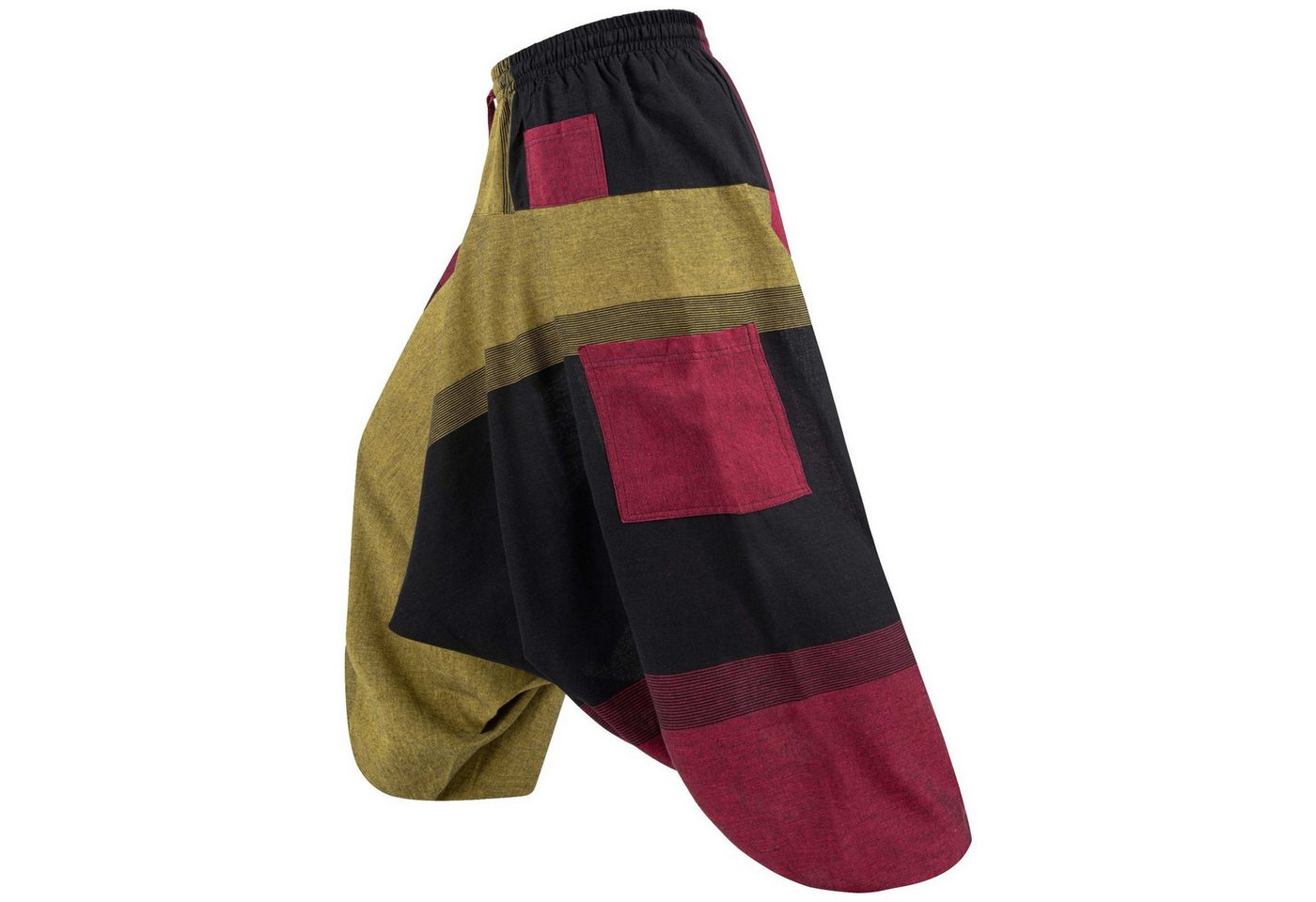 KUNST UND MAGIE Haremshose Damen Harem Hose Bunt Aladin Haremshose Pluderhose Pumphose Goa Hippie von KUNST UND MAGIE