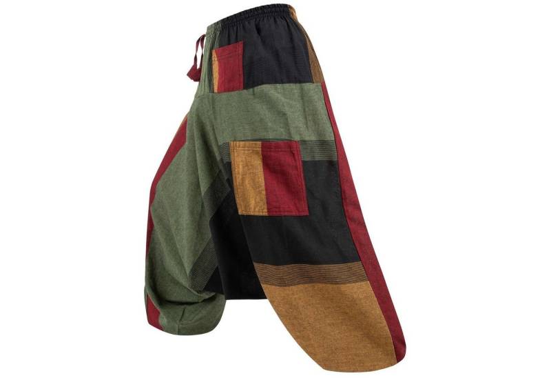 KUNST UND MAGIE Haremshose Damen Harem Hose Bunt Aladin Haremshose Pluderhose Pumphose Goa Hippie von KUNST UND MAGIE