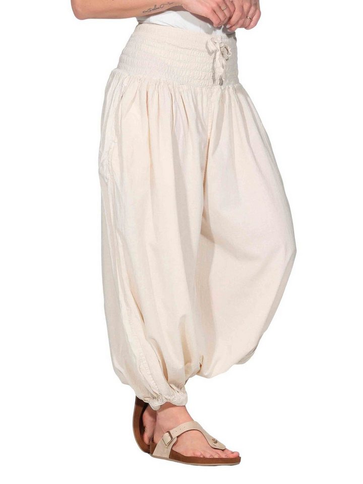 KUNST UND MAGIE Haremshose Haremshose Baumwolle Yoga Freizeit Wellnesshose Pluderhose Ballonhose von KUNST UND MAGIE