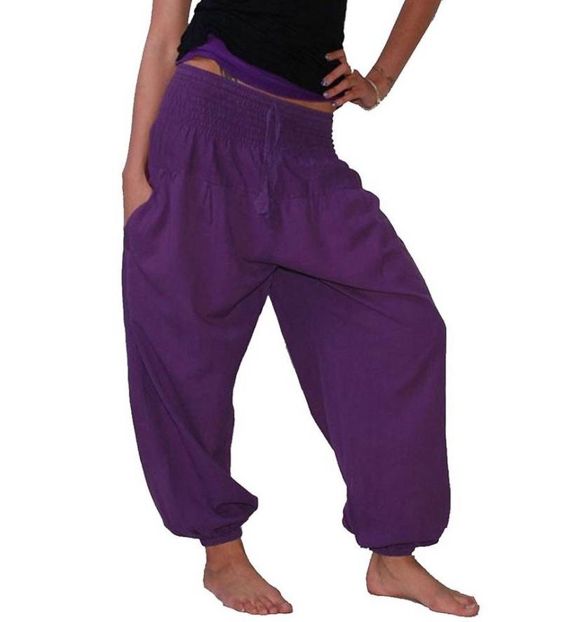 KUNST UND MAGIE Haremshose Kunst&Magie Damen Pluder-/Haremshose Sommerhose Hippie Wellness Yoga von KUNST UND MAGIE