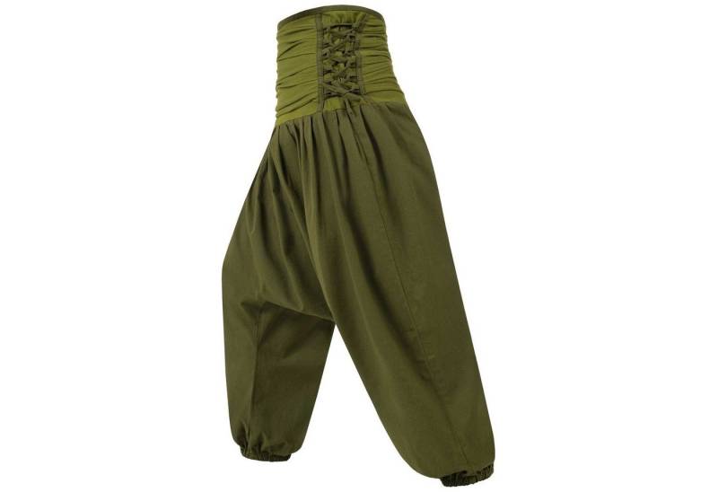KUNST UND MAGIE Haremshose Kunst und Magie Damen Pluderhose Yoga Freizeit Haremshose Wellnesshose von KUNST UND MAGIE