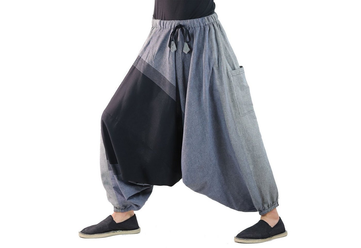 KUNST UND MAGIE Haremshose Unisex Haremshose onesize Bunt Hippie Goa Fair Boho Baggy Pluder-Hose von KUNST UND MAGIE