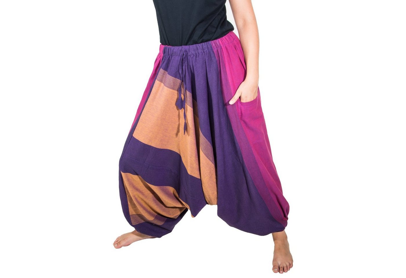 KUNST UND MAGIE Haremshose Unisex Haremshose onesize Bunt Hippie Goa Fair Boho Baggy Pluder-Hose KUNST UND MAGIE Haremshose Unisex Haremshose onesize Bunt Hippie Goa Fair Boho Baggy Pluder-Hose von KUNST UND MAGIE