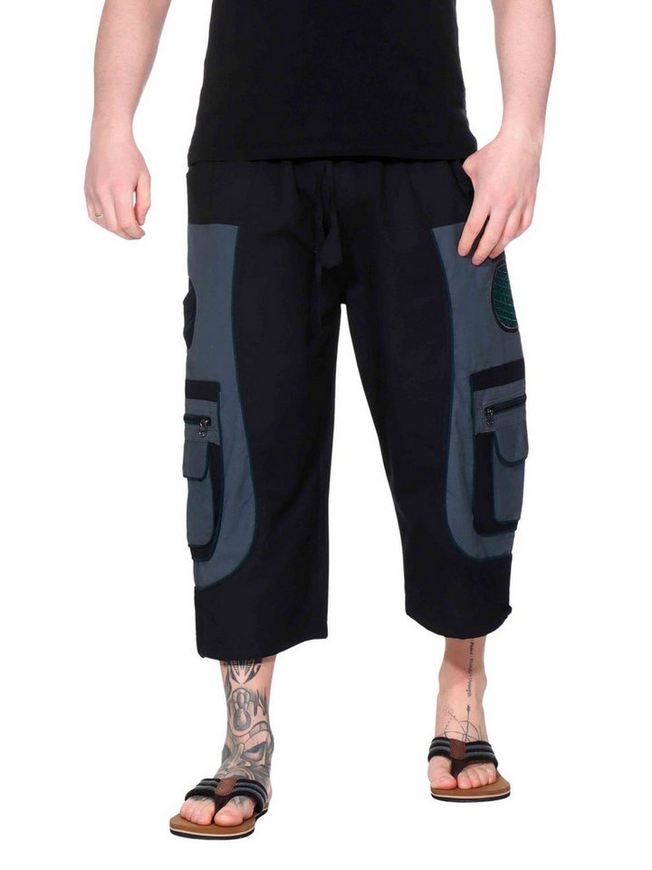 KUNST UND MAGIE Haremshose Kurze Herren Hose 3/4 Baggy Cargo Shorts Hippie Goa Baumwolle KUNST UND MAGIE Haremshose Kurze Herren Hose 3/4 Baggy Cargo Shorts Hippie Goa Baumwolle von KUNST UND MAGIE