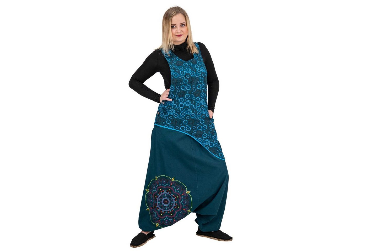 KUNST UND MAGIE Haremshose Latzhose Haremshose Jumpsuit 70er Overall Hippie Boho Ibiza Style KUNST UND MAGIE Haremshose Latzhose Haremshose Jumpsuit 70er Overall Hippie Boho Ibiza Style von KUNST UND MAGIE