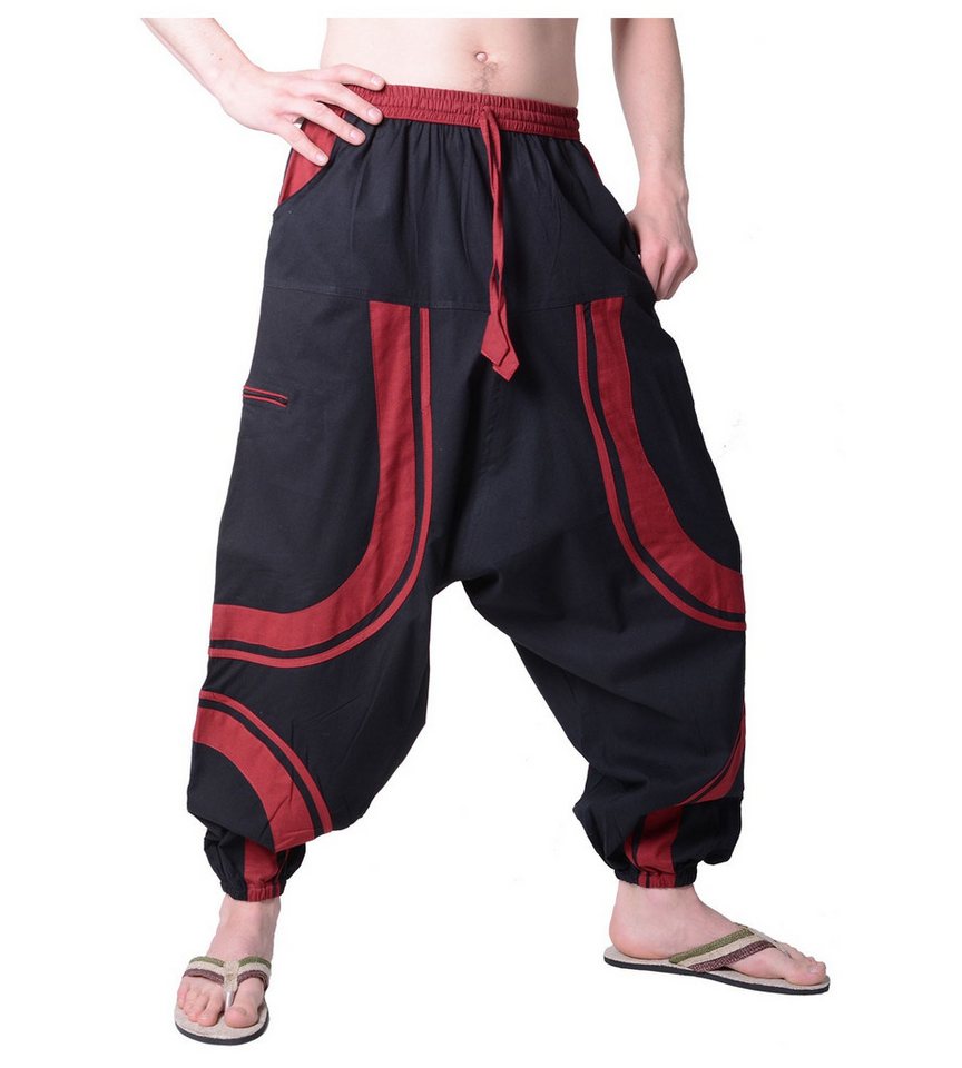 KUNST UND MAGIE Haremshose Unisex Cargo Haremshose Goa Pluderhose Goa Hose Damen Herren Fair von KUNST UND MAGIE