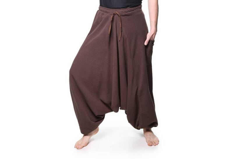 KUNST UND MAGIE Haremshose Unisex Fleecehose Thermo Haremshose Wellnesshose Boho Winter Hose von KUNST UND MAGIE