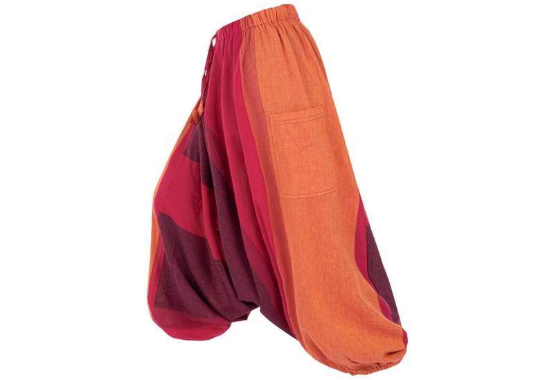 KUNST UND MAGIE Haremshose Unisex Haremshose onesize Bunt Hippie Goa Fair Boho Baggy Pluder-Hose von KUNST UND MAGIE