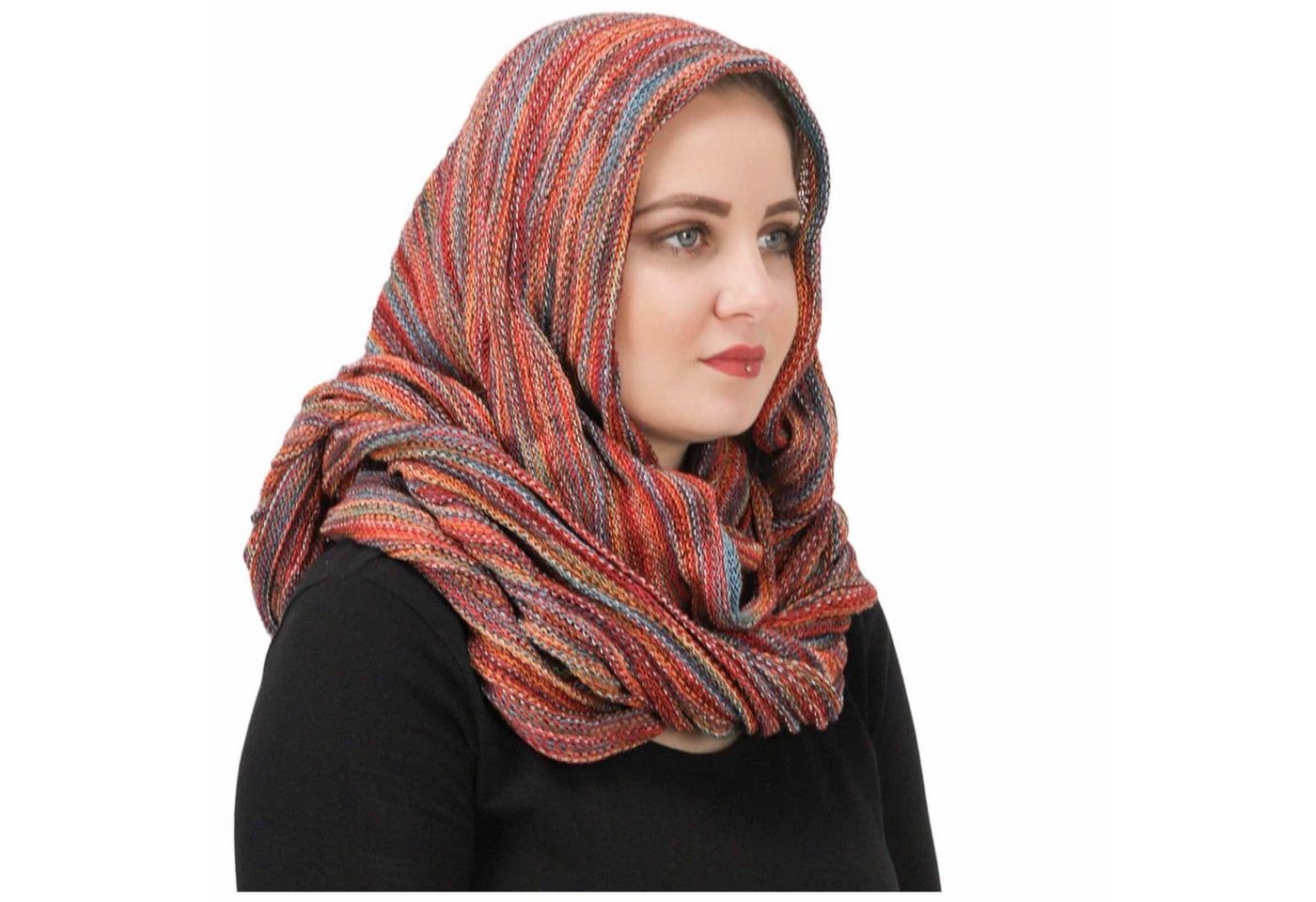 KUNST UND MAGIE Hijab Kapuzenschal Loop Dreadtube Multifunktionstuch Schlauchschal Hijab von KUNST UND MAGIE