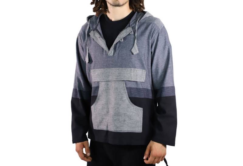 KUNST UND MAGIE Hoodie KUNST&MAGIE Herren bunt Hoodie Fischerhemd Kapuze Kängurutasche von KUNST UND MAGIE